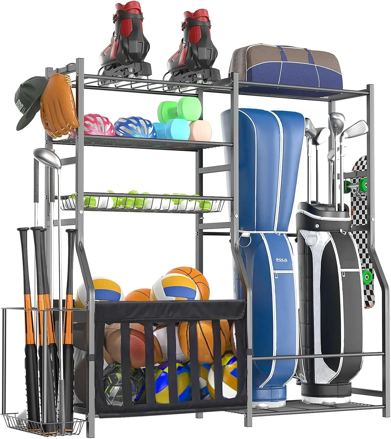 Sports Equipment Bat - Organizzatore per Attrezzature Sportive da Garage