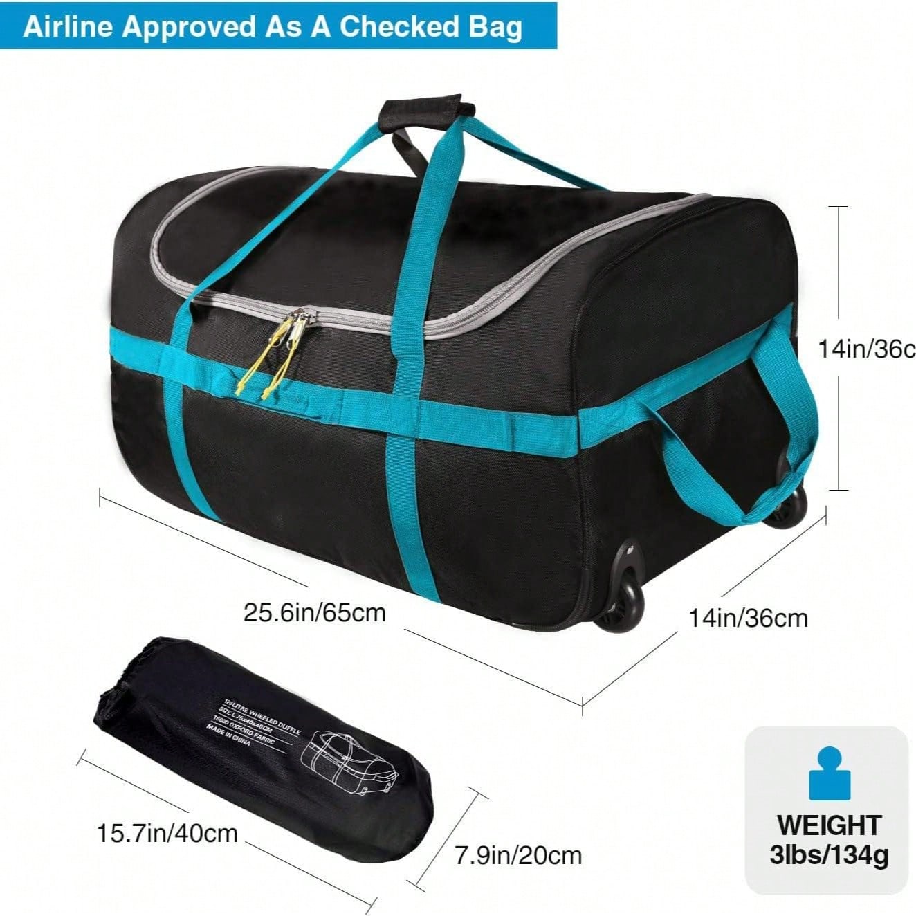 Borsa da viaggio da 85L con ru - Sports Equipment Bag With Wheels recensione e prezzo